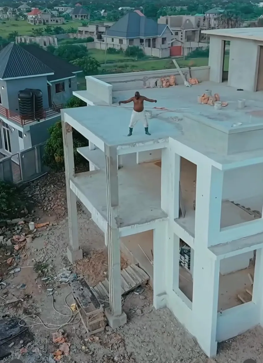 Residential construction project approaching finishing stage