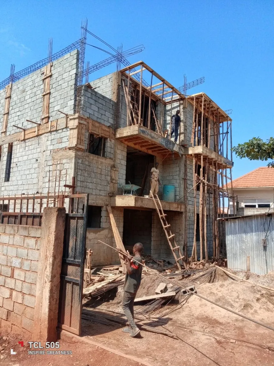 Sema Ceramics construction project during structural building work