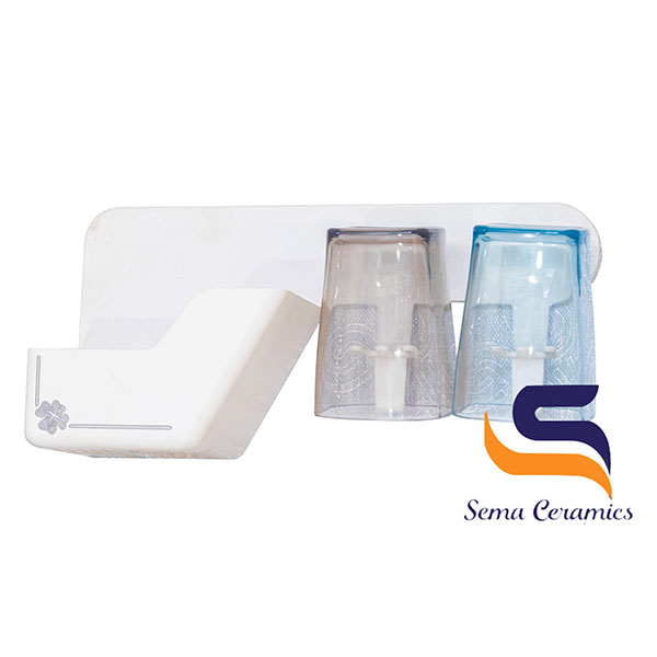 Plastic Double Toothbrush Holder