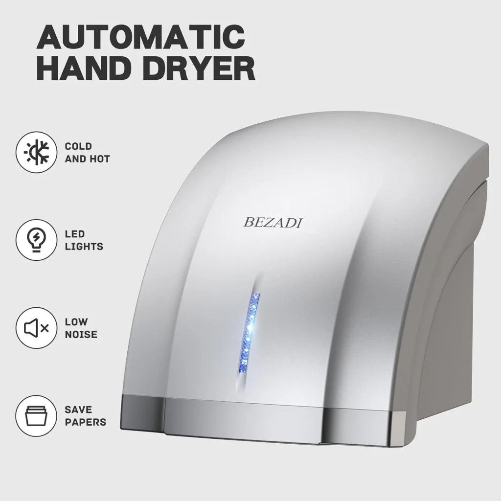 Wall-mounted automatic hand dryer